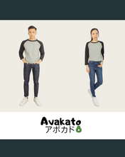 Load image into Gallery viewer, Japanese Heavyweight Raglan 3/4 Sleeve Tee Unisex (Grey+ Black Sleeve)