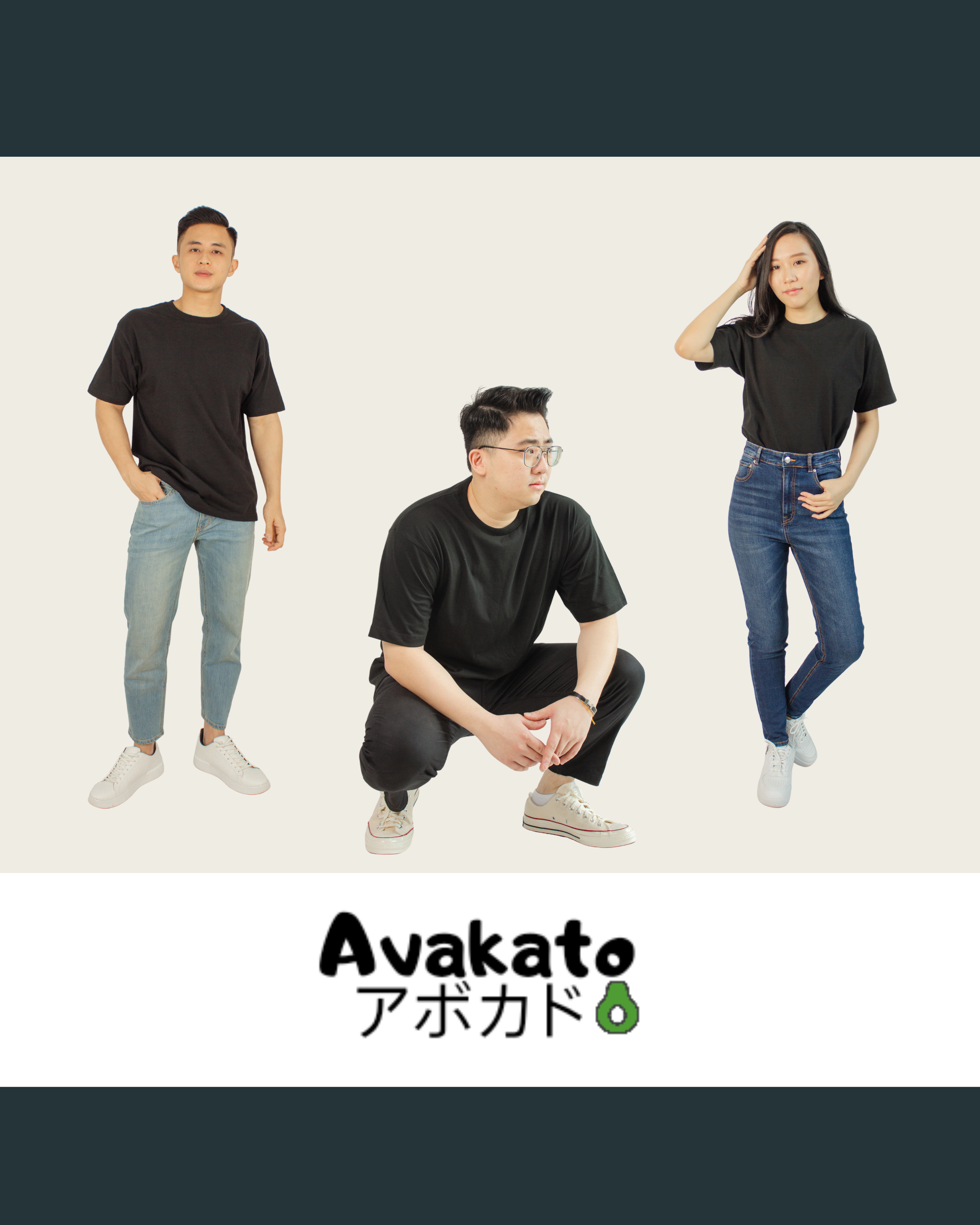 Japanese Heavyweight Basic Tee Unisex (Black)