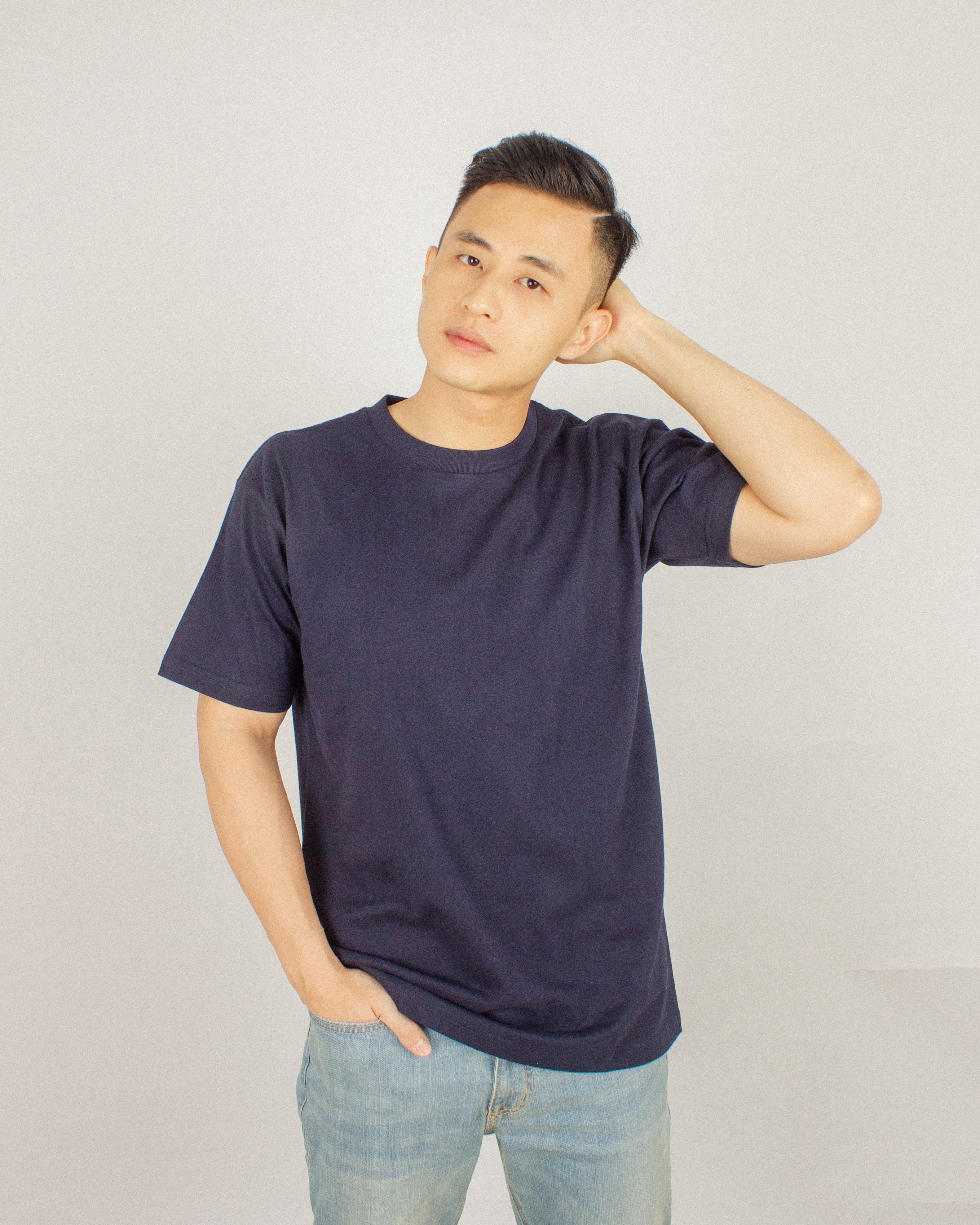 Japanese Heavyweight Basic Tee Unisex (Navy Blue)