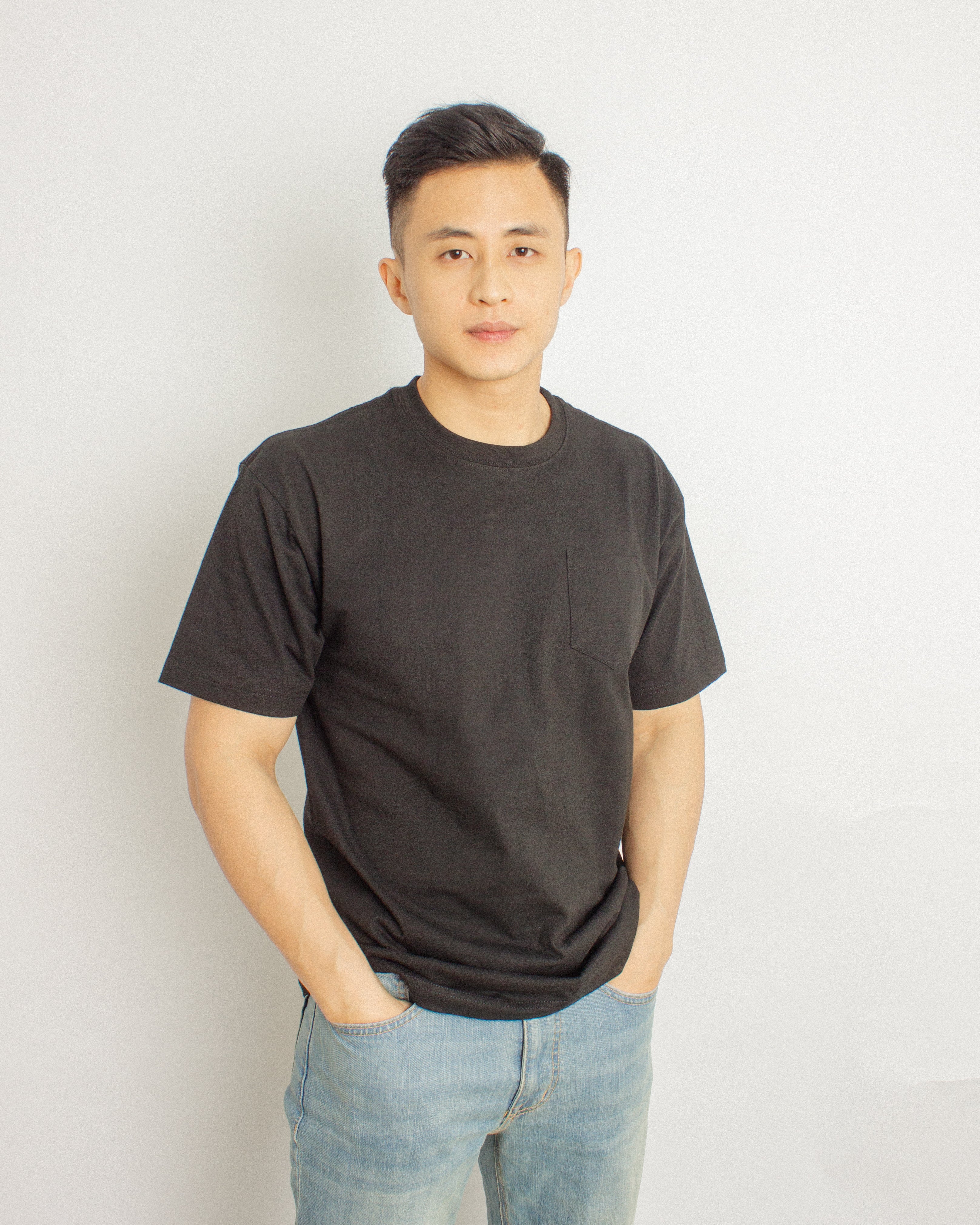 Japanese Heavyweight Pocket Tee Unisex (Black)